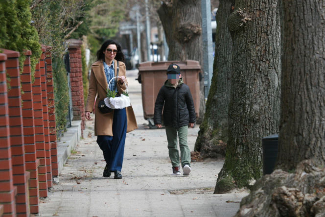 Marta Kaczyńska ze święconką