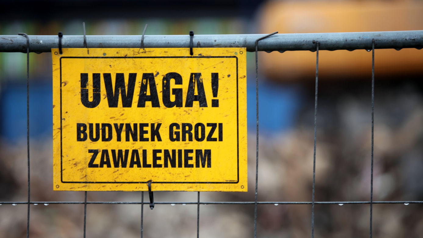 Rozbiórka budynków przy ulicy Jancarza