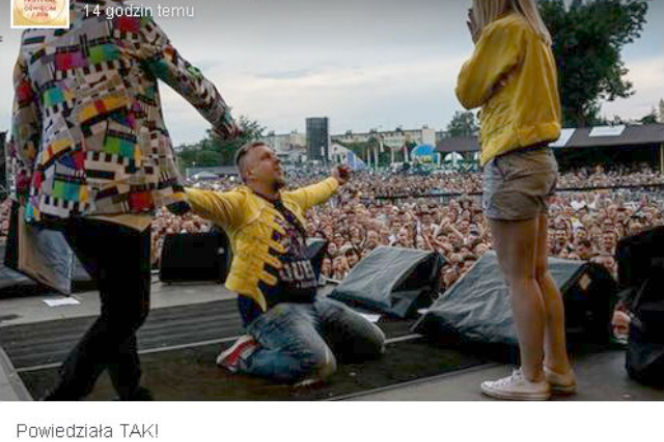 Oświadczyny na scenie Life Festiwal Oświęcim 2016