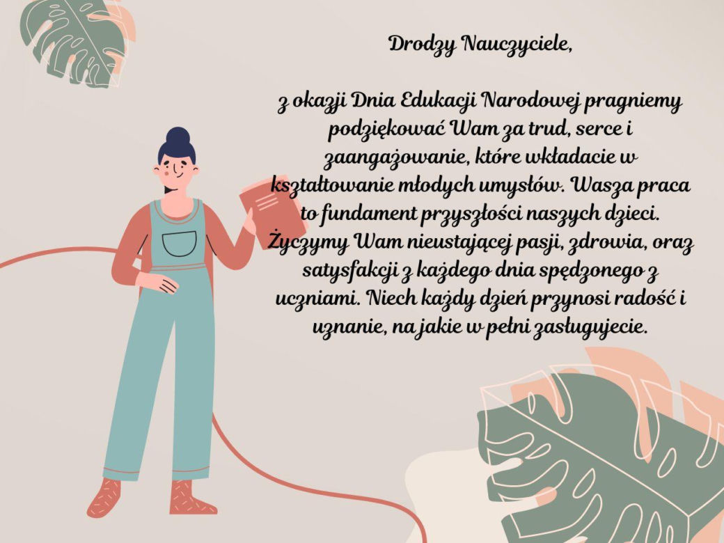 Życzenia od rady rodziców na Dzień Nauczyciela