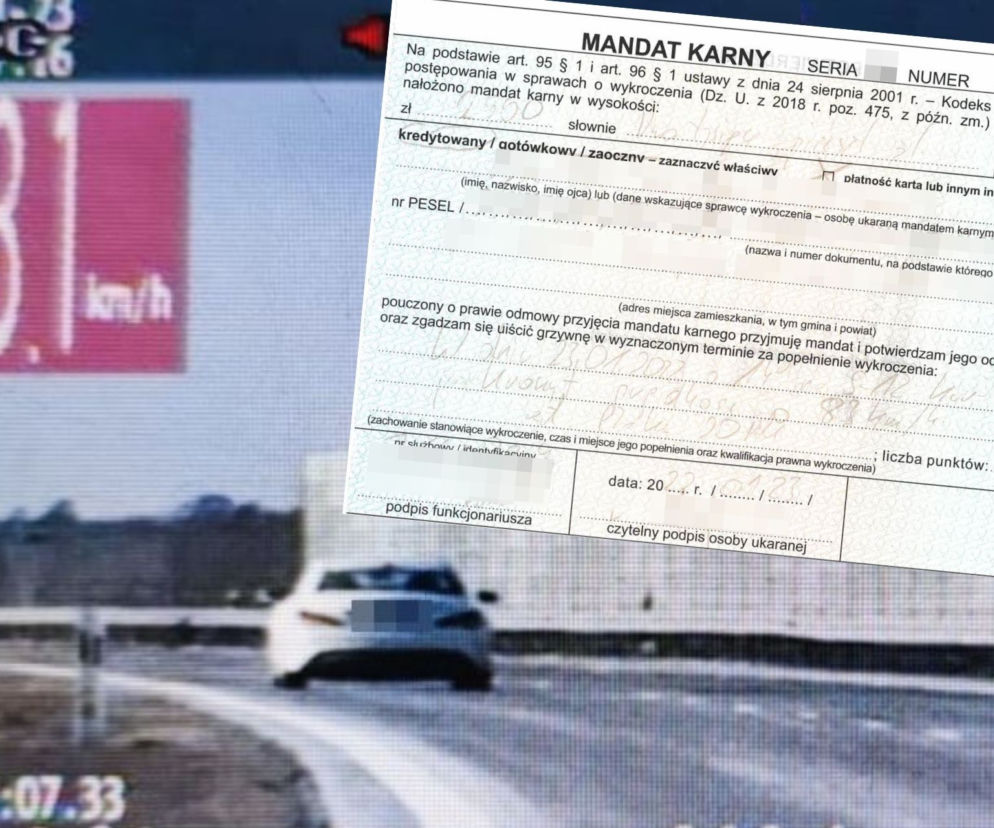 Lubelskie: Jechał ponad 200 km/h! 46-latek wiózł rodzinę. Dostał srogi mandat
