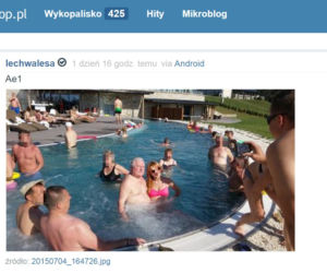 Wałęsa na basenie!