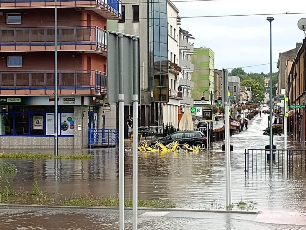 Dąbrowa Górnicza zalana po burzy