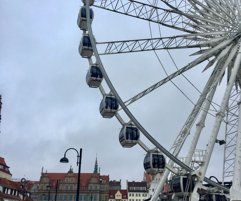Gdańsk: Koło widokowe już kręci się w nowym miejscu [GALERIA ZDJĘĆ]