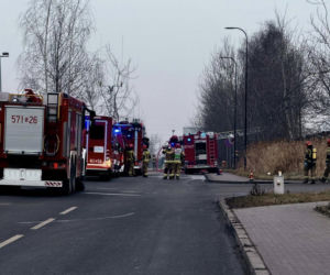 Pożar w Gliwicach. Spłonęły pomieszczenia stolarskie