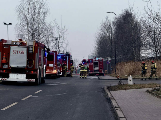 Pożar w Gliwicach. Spłonęły pomieszczenia stolarskie