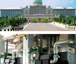 Budynek rządowy, Malezja, funkcje: chłodzenie, moc chłodnicza: 60 476 kW, zasilanie: gaz ziemny, powierzchnia: 2 300 000 m2