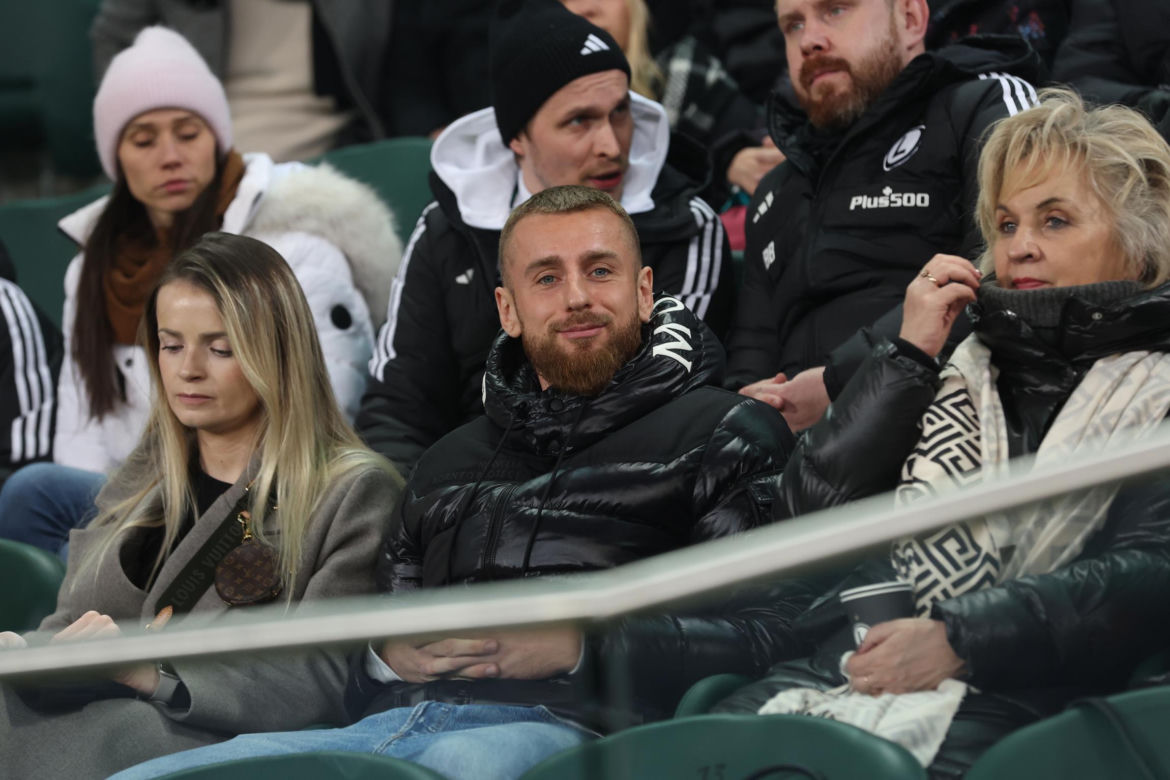 Rafał Augustyniak na meczu Legia - Jagiellonia