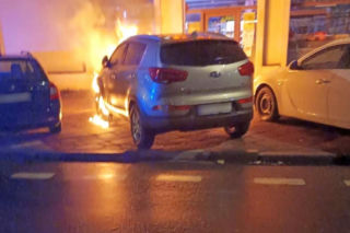 Pożar samochodu na Pradze-Północ