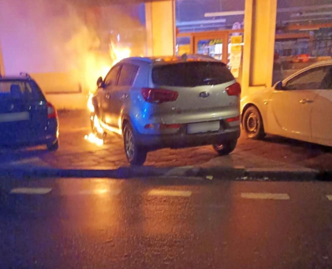 Pożar samochodu na Pradze-Północ