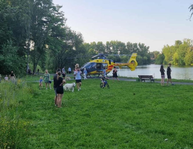 Akcja ratunkowa w Dolinie Trzech Stawów w Katowicach
