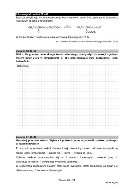 Matura 2021: chemia rozszerzona. Arkusze CKE. Co było na maturze z chemii?