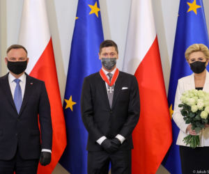 Robert Lewandowski odznaczony przez prezydenta Andrzeja Dudę