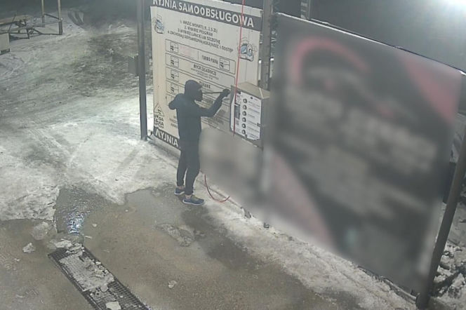 Włamał się do automatu myjni samochodowej
