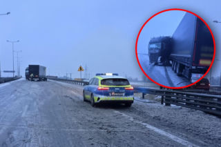 Groźne zdarzenie na drodze ekspresowej S3. Ciężarowka wpadła w poślizg