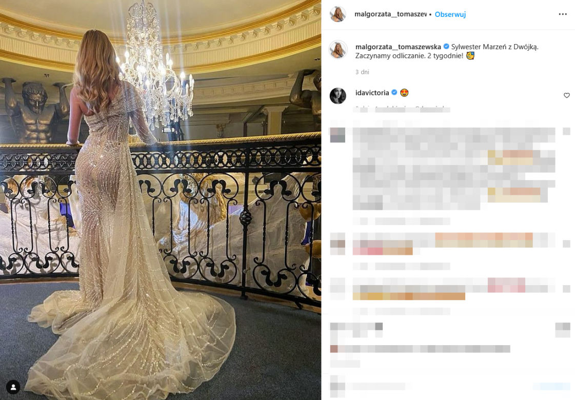Małgorzata Tomaszewska gotowa na sylwestra