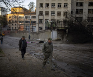 Ukraina. Zbombardowany Kijów