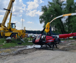 Śmigłowiec spadł do jeziora Tałty
