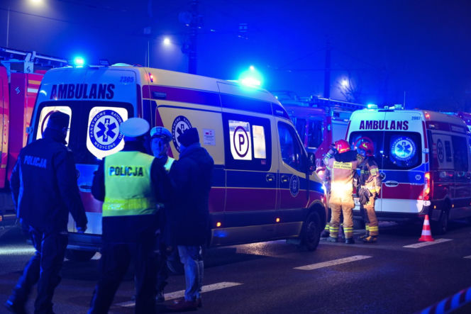 Zderzenie tramwajów na ul. Bieńczyckiej w Krakowie
