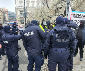 Protest taksówkarzy w Warszawie