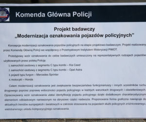 Nowe oznakowanie policyjnych radiowozów - projekt badawczy Komendy Głównej Policji i PIMOT