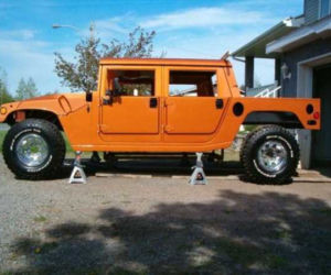 stary ford f-150 zamieniony w hummer-a h1