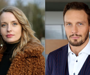 M jak miłość odc. 1445. Leszek Krajewski (Sławek Uniatowski), Nina (Agnieszka Judycka)