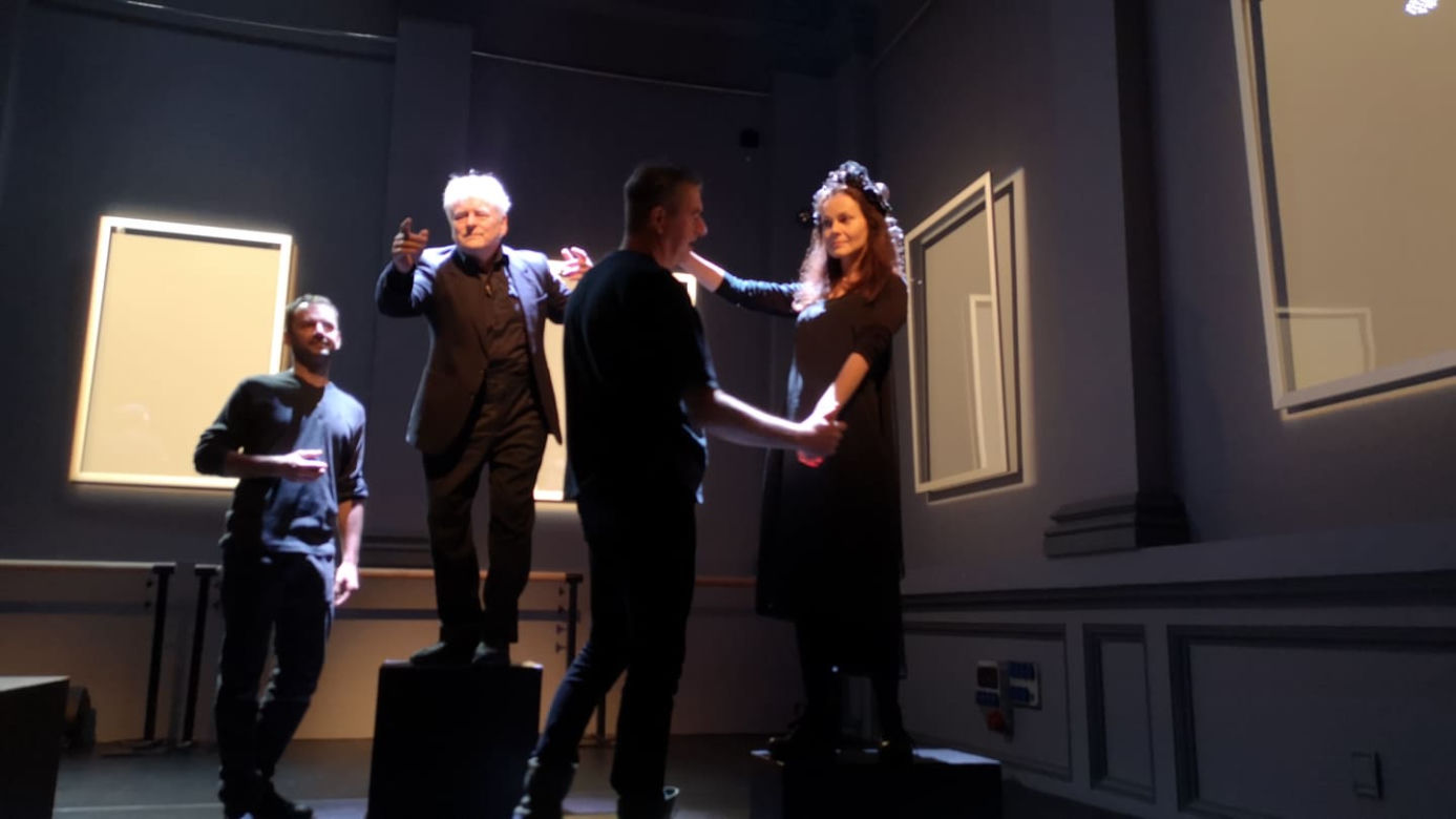 Próby przed premierą "Czy pan się uważa za artystę" w Teatrze Śląskim