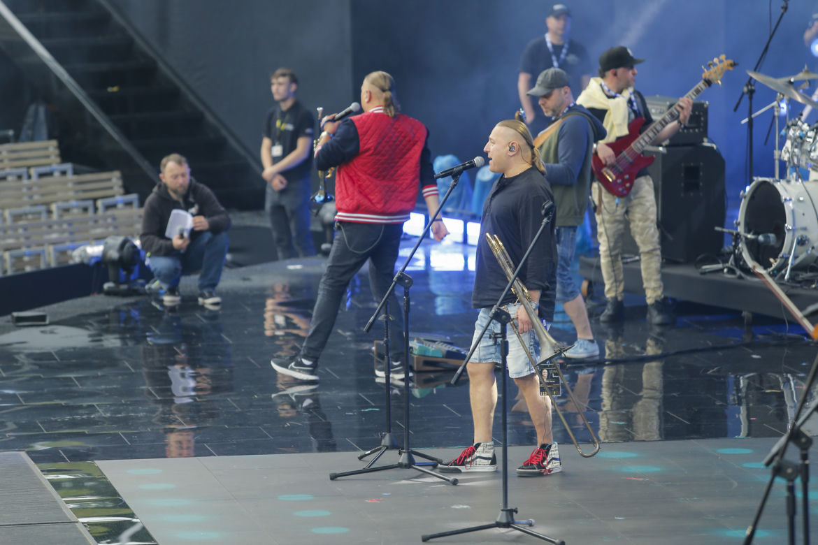 Próby przed występem Golec uOrkiestra