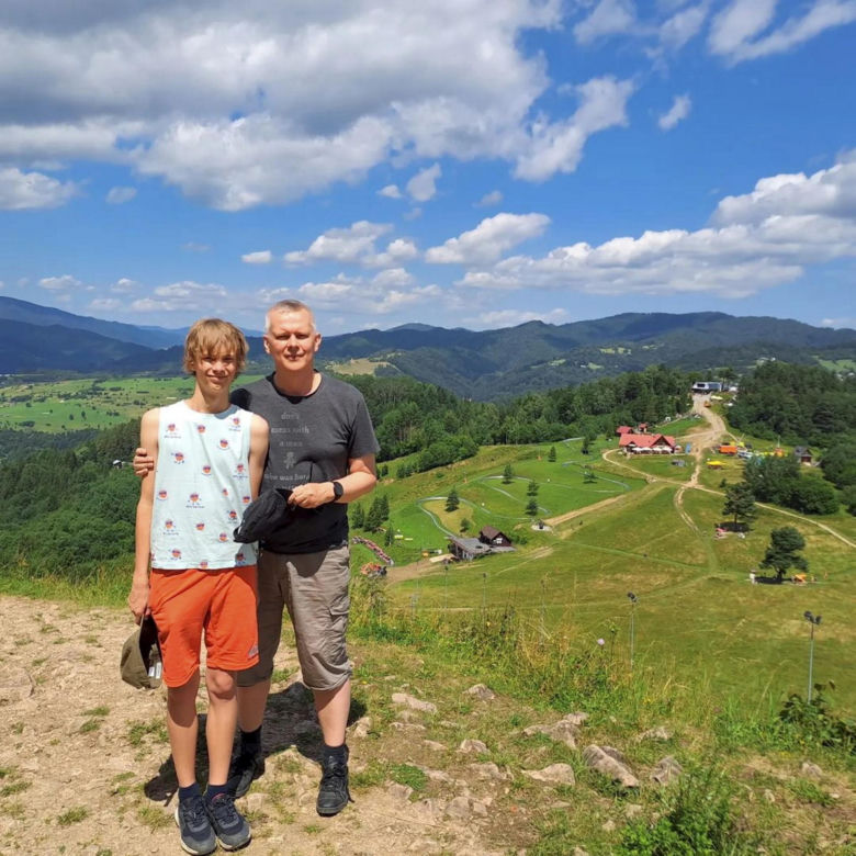Siemoniak na męskim wypadzie z synem