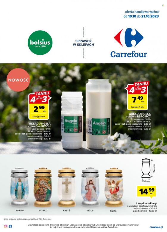 Znicze w Carrefourze