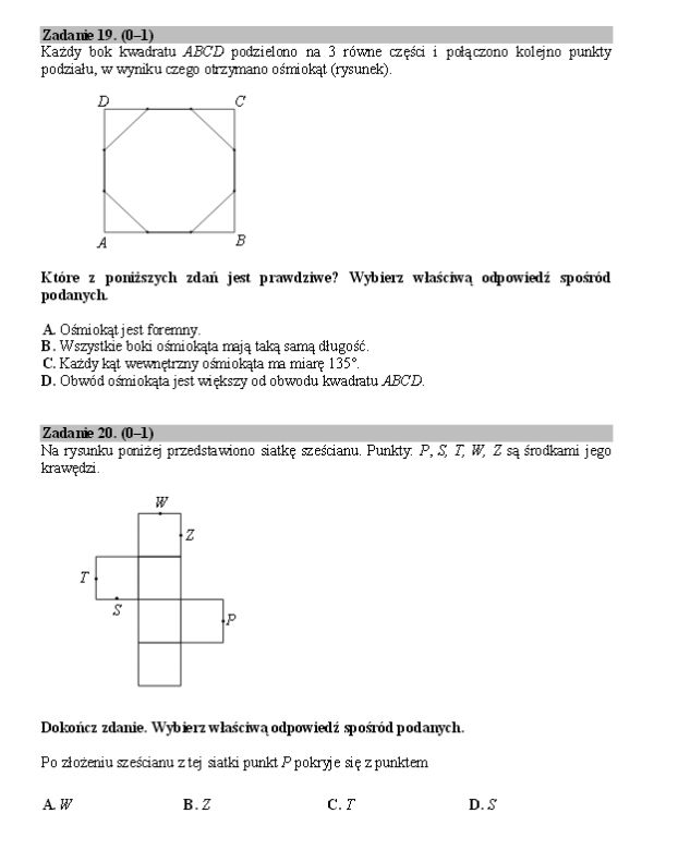 Egzamin z matematyki