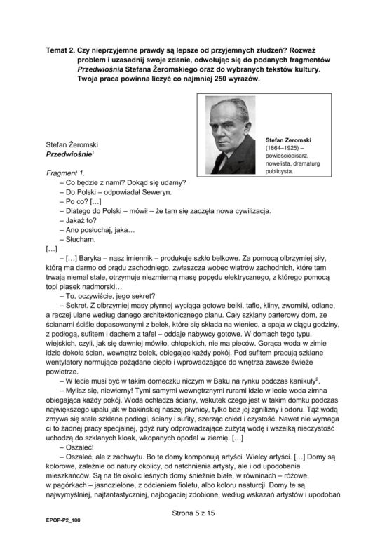 Matura 2023: polski. Arkusze CKE i odpowiedzi. Poziom podstawowy [Formuła 2015]	