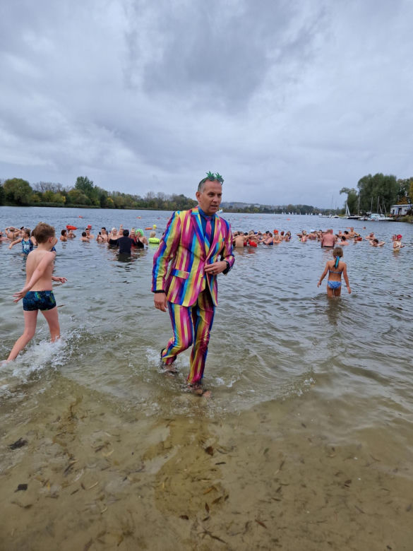 Tak wyglądało rozpoczęcie sezonu morsowego na Bagrach. Pogoda w tym roku nie stanowiła wyzwania