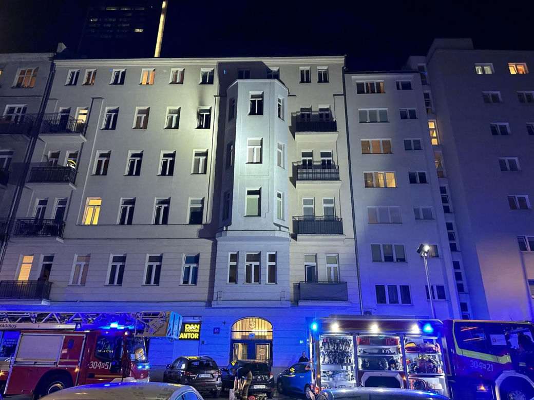 Pożar mieszkania w centrum Warszawy