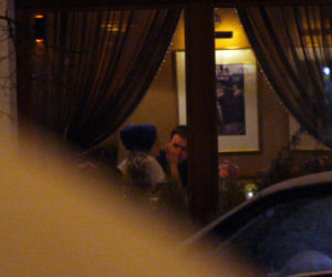 Karolak i Lamparska w restauracji