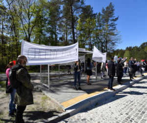 Protesty na granicy w Świnoujściu - 8 maja 2020