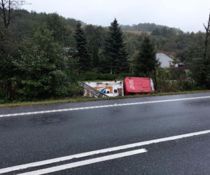 Wypadek wozu strażackiego w Lutczy