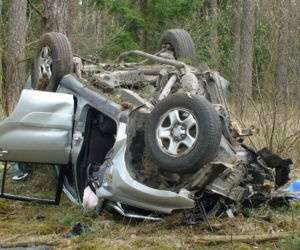 Wypadek toyoty we wsi Frącki