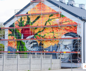 Pierwszy mural już cieszy oko! Zobacz jak wygląda piękna ozdoba zabytkowej kamienicy 