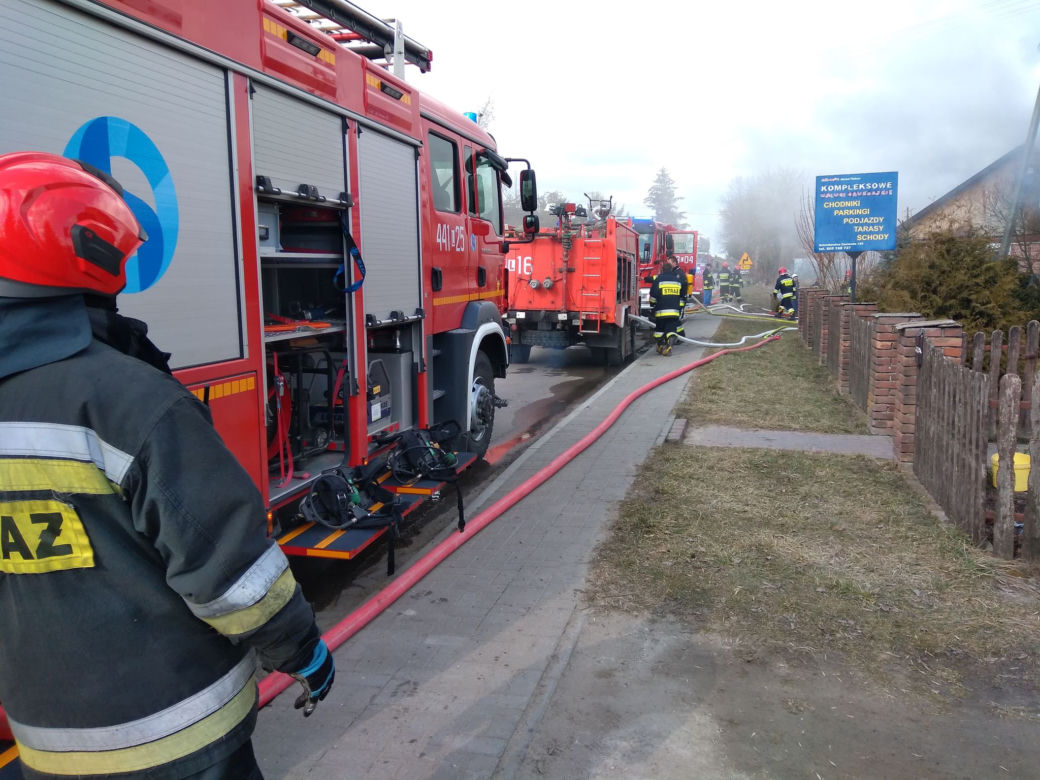 Pożar w domu jednorodzinny w miejscowości Dzierzkowice-Zastawie [GALERIA]