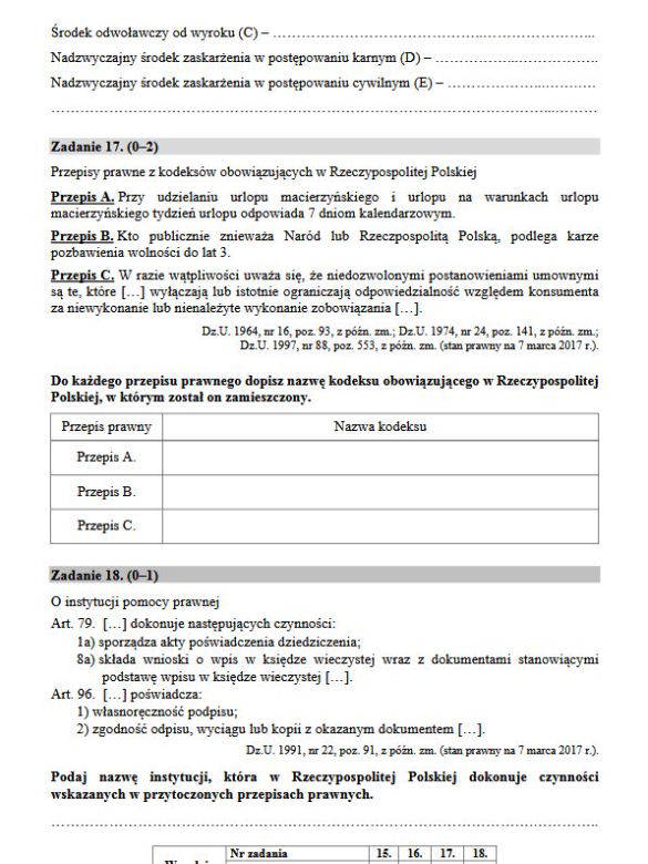 Matura 2017 wos rozszerzony