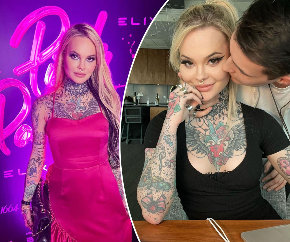 Monika Miller w różowej sukience na ściance. Obok zdjęcie z partnerem. O ich relacji przeczytasz na SE.