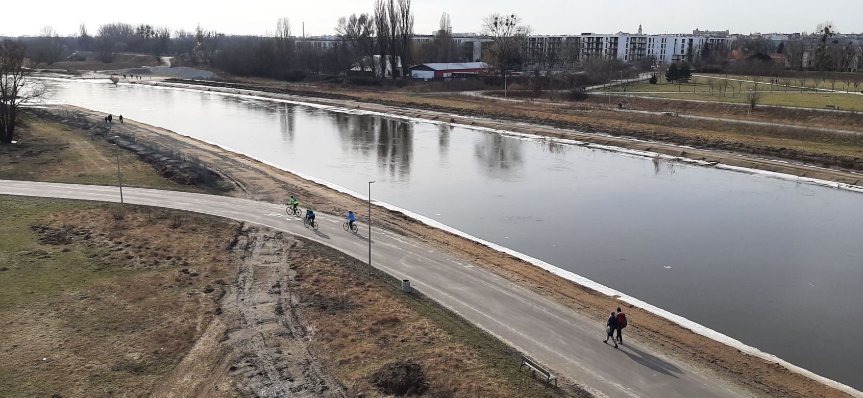 Tłumy nad Wartą w Poznaniu - 20.02.2021