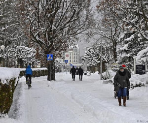 Zima 2021 w Sopocie. Kurort pod grubą warstwą śniegu 11.02.2021 r.