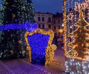 Tarnów. Świąteczna iluminacja już rozbłysła. Tak wygląda choinka na pl. Kazimierza