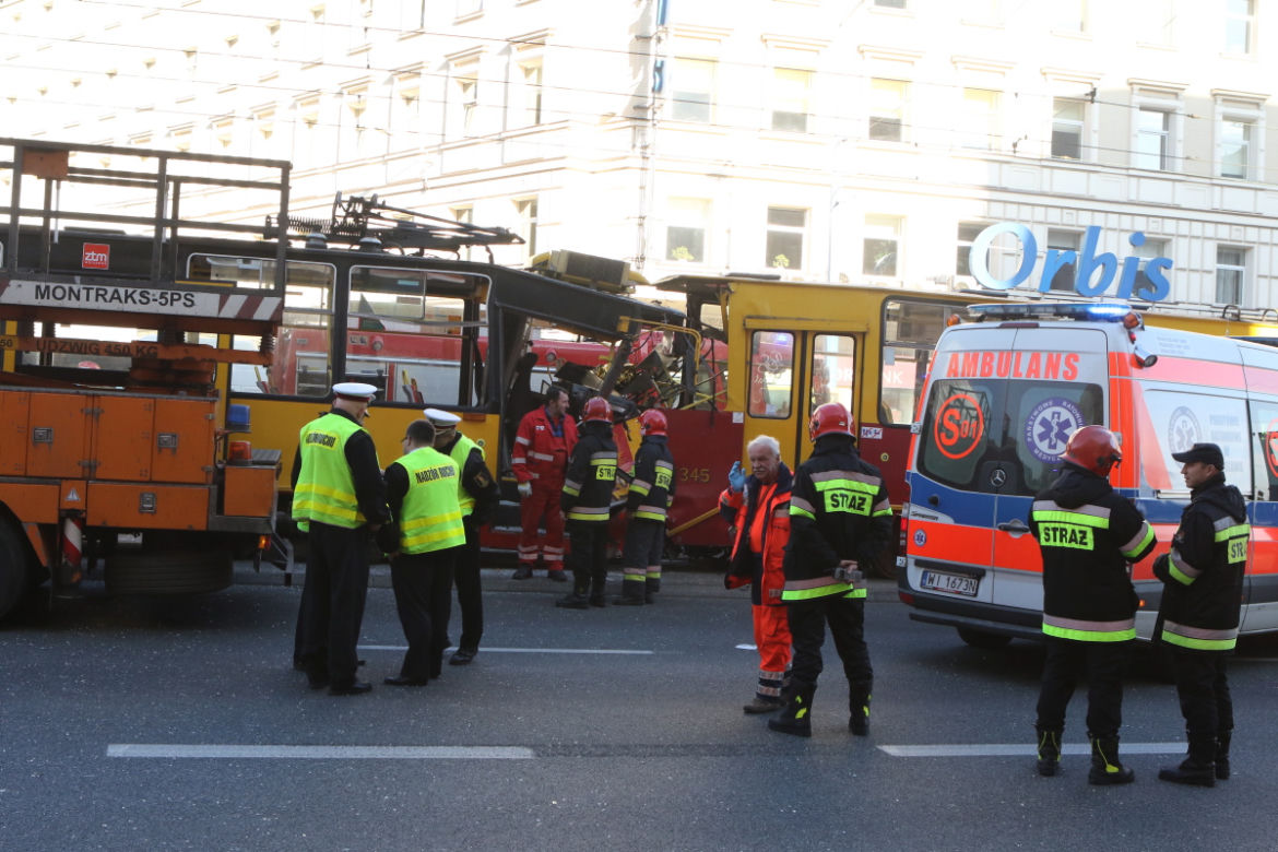 Zderzenie tramwajów w Al. Jerozolimskich