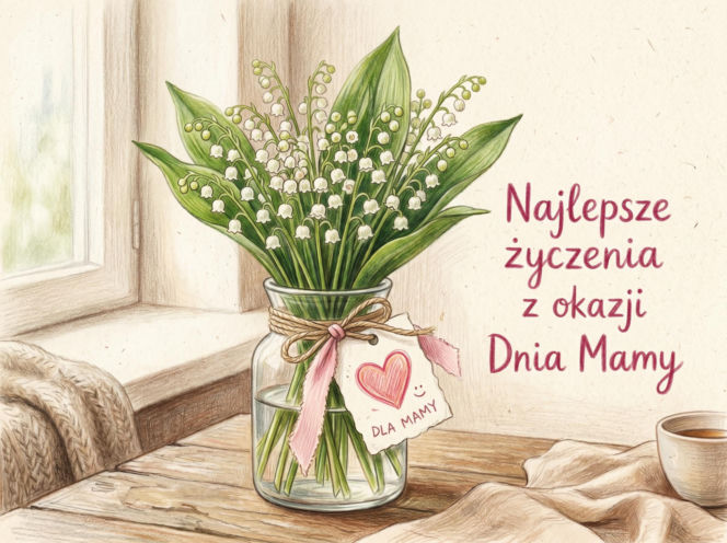 Kartka z życzeniami na Dzień Mamy