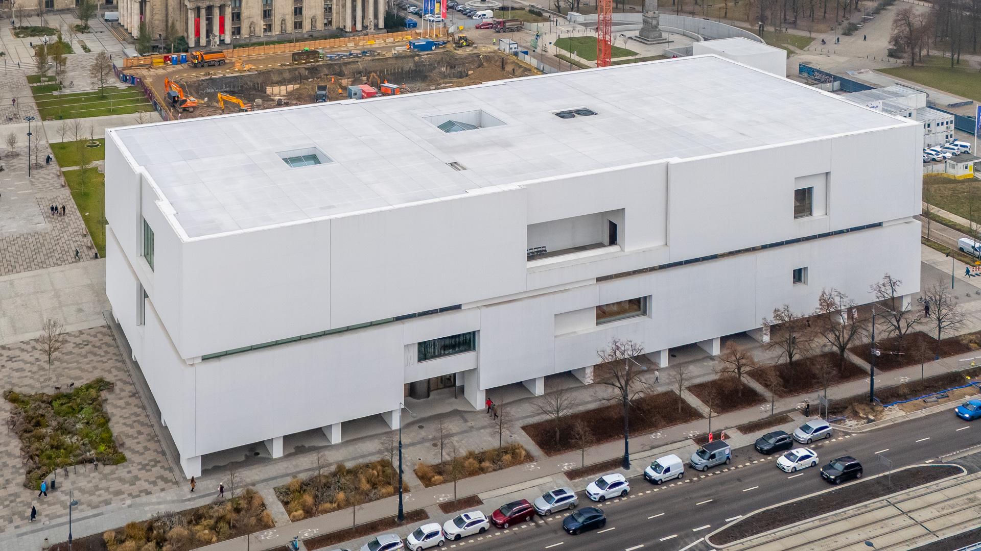 Nowe Centrum Warszawy zimą