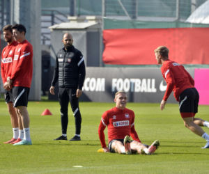 Trening reprezentacji na stadionie Legii